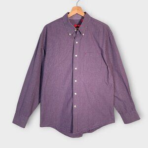 🦜 IZOD Button Down Shirt Men's LARGE Purple